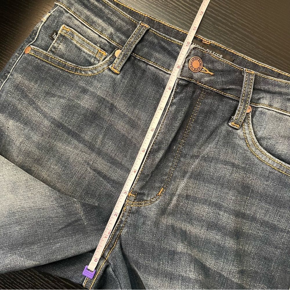 Judy Blue Wide Leg Crop Jeans Dark Wash 5/27 Women’s‎ - Picture 10 of 11